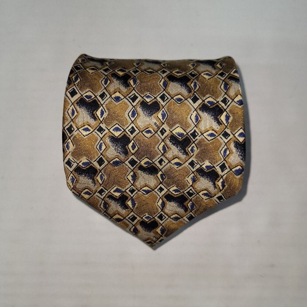 Bespoke By Robert Talbott Tie Mens Geometric Necktie Italian‎ Silk Made In USA - Picture 3 of 7